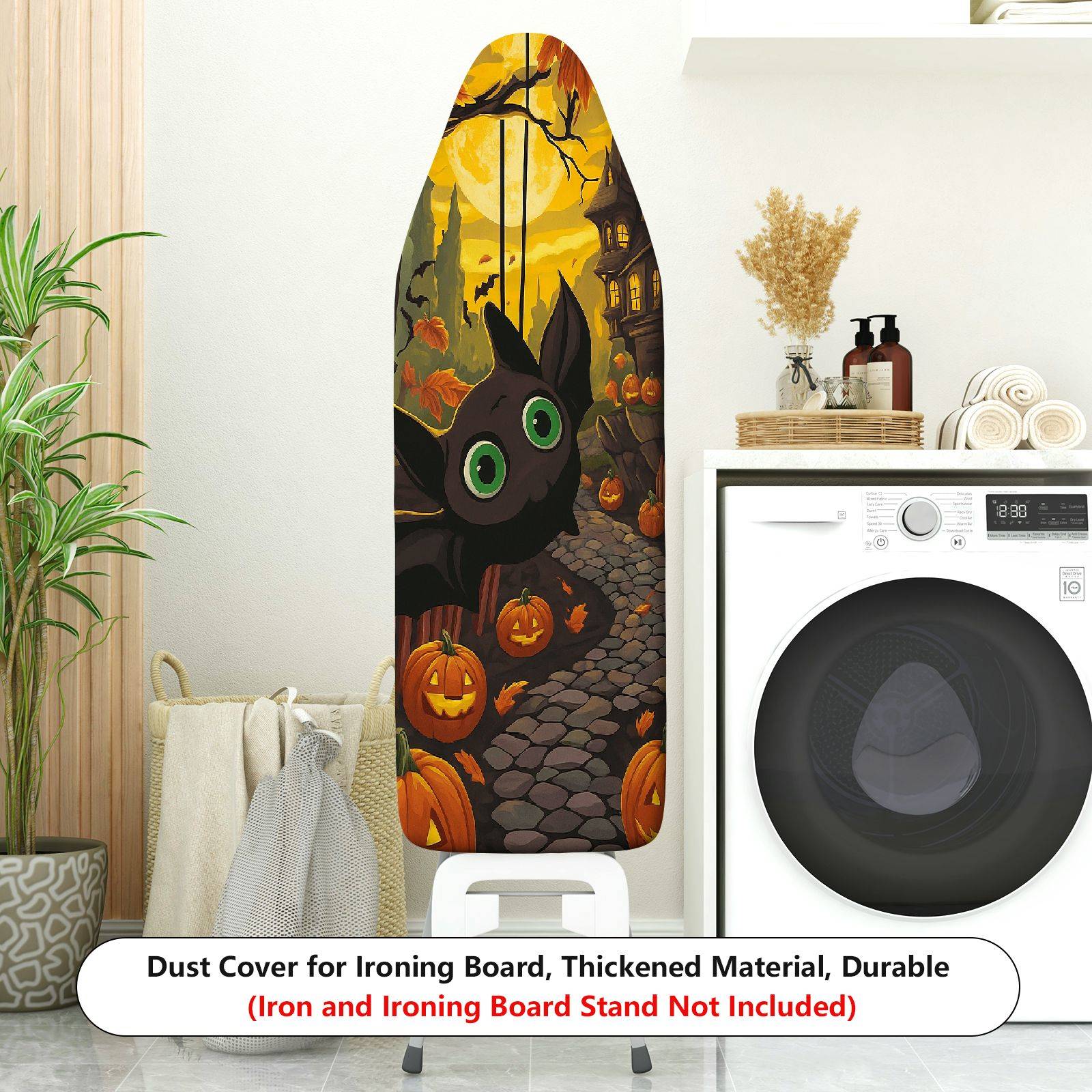 1-Piece Halloween Pumpkin Cat  Ironing Board Cover, Universal Size, Without Board