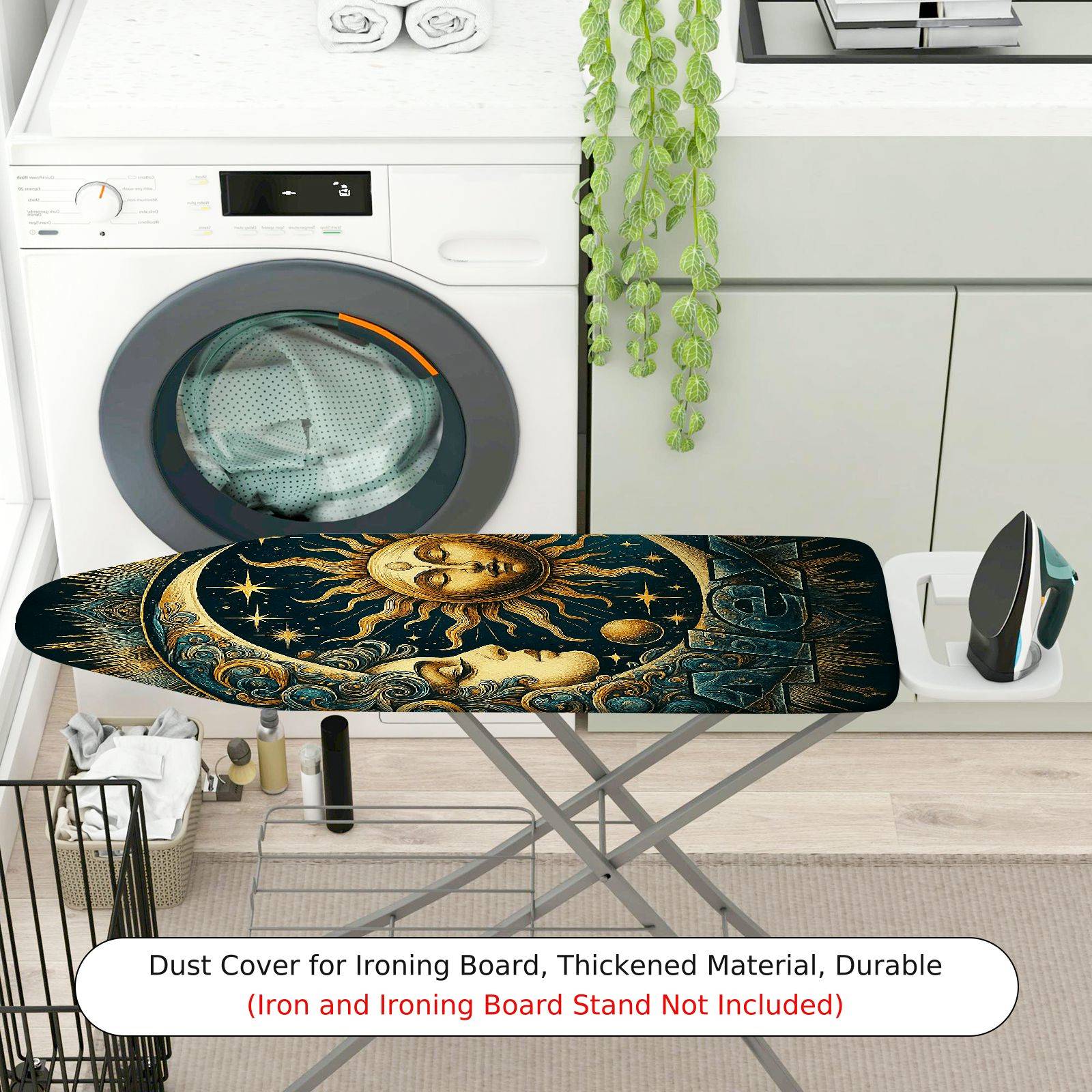 1-Piece Sun Moon Stars  Ironing Board Cover, Universal Size, Without Board