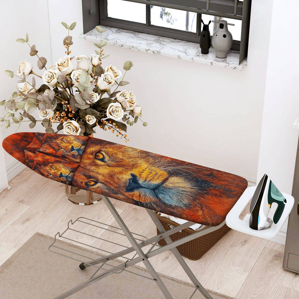 1-Piece Lion Animal Art Painting  Ironing Board Cover, Universal Size, Without Board