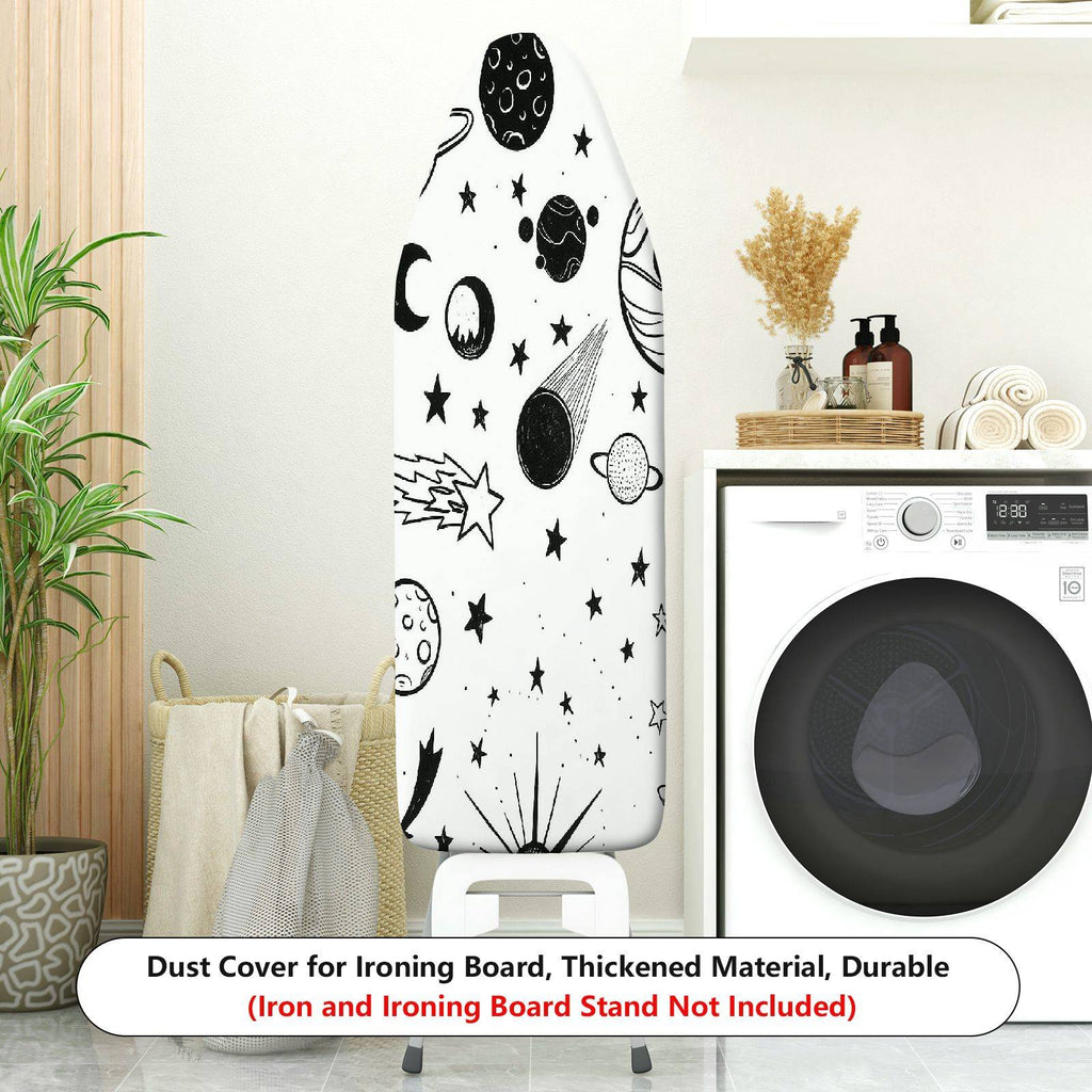 1-Piece Space Stars Planets  Ironing Board Cover, Universal Size, Without Board