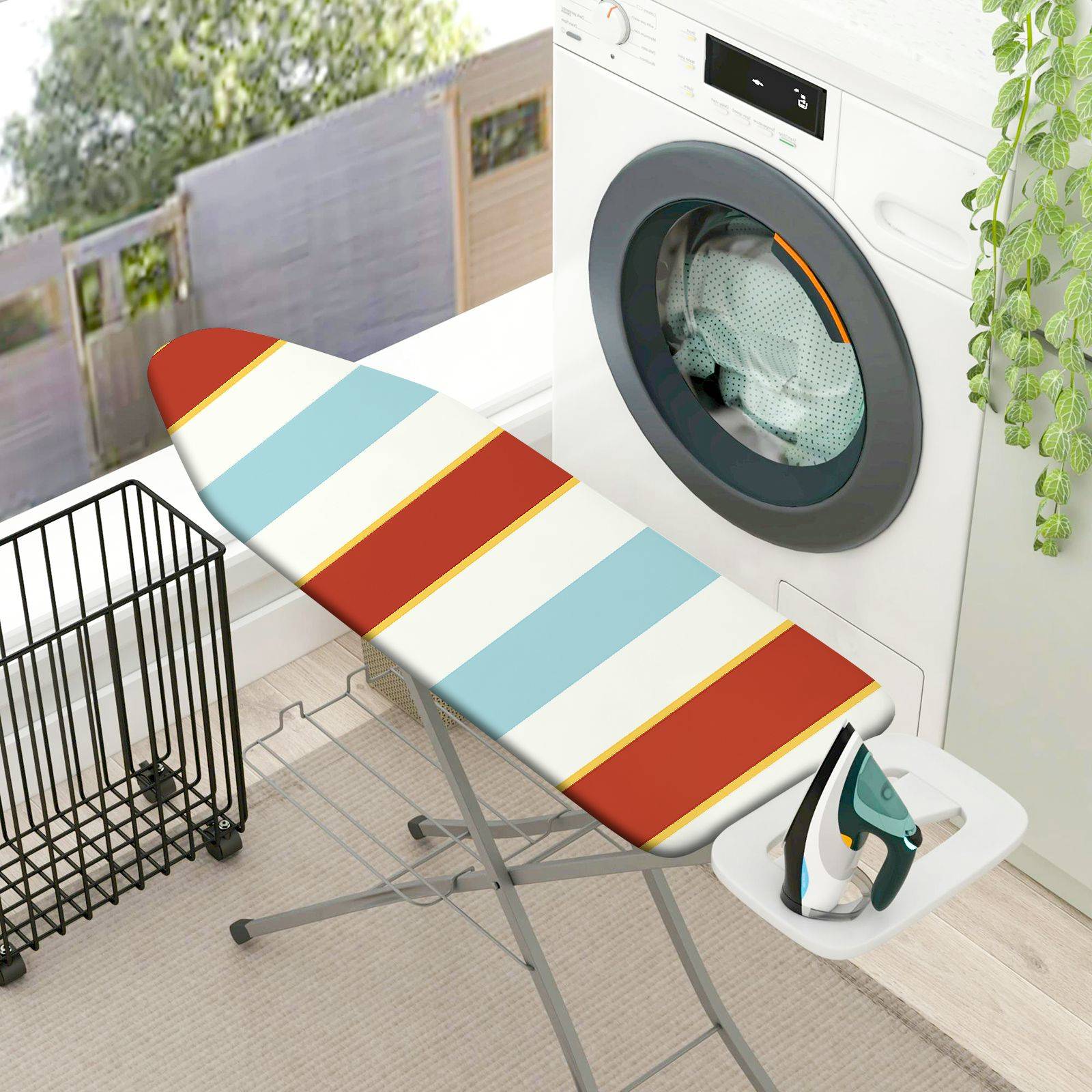 1-Piece Striped Colorful Soft  Ironing Board Cover, Universal Size, Without Board