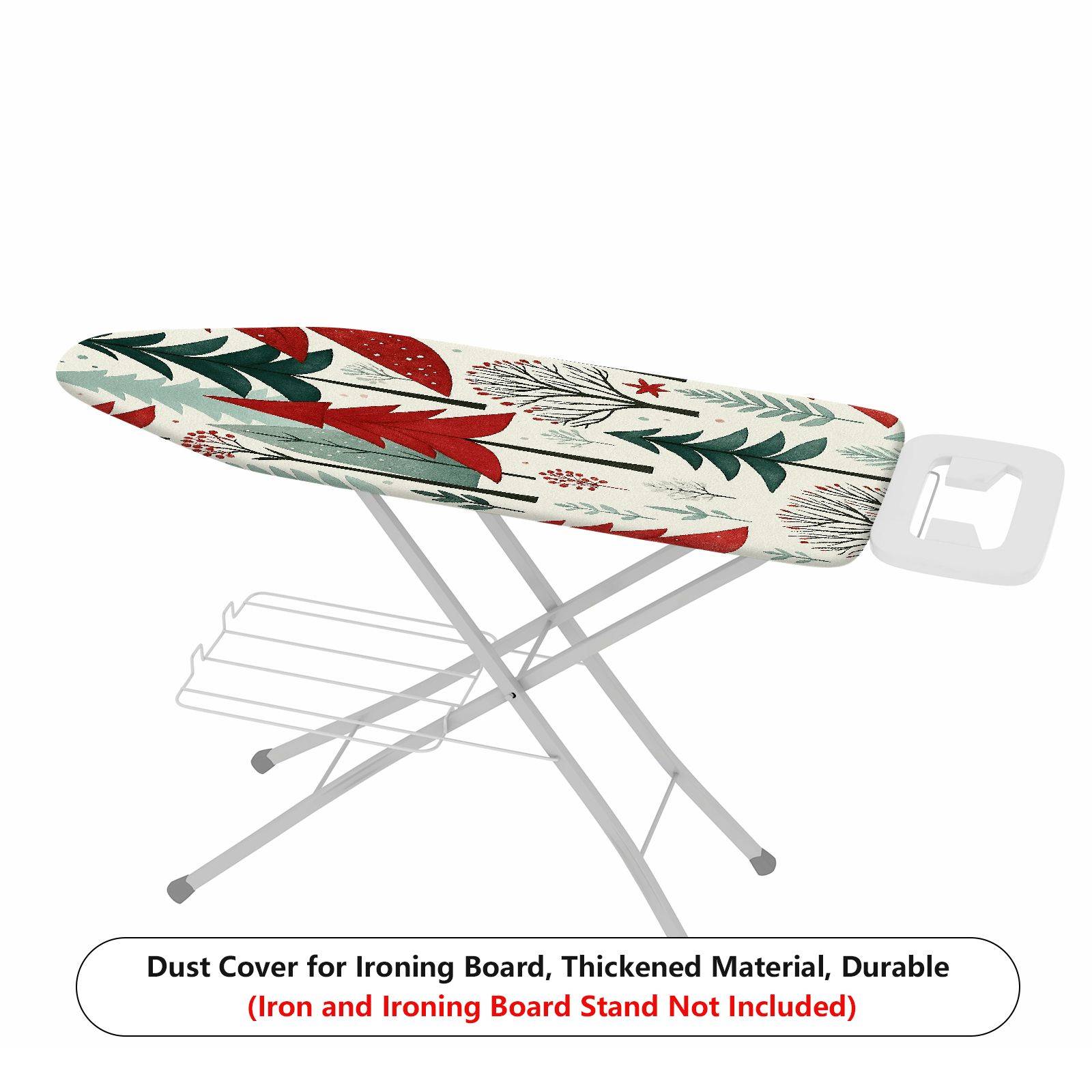 1-Piece Christmas Tree Winter Forest Red Green  Ironing Board Cover, Universal Size, Without Board
