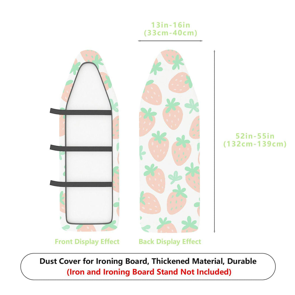 1-Piece Strawberry White Green Decorative  Ironing Board Cover, Universal Size, Without Board