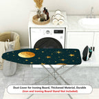 1-Piece Golden Stars and Moon Pattern Galaxy Theme  Ironing Board Cover, Universal Size, Without Board