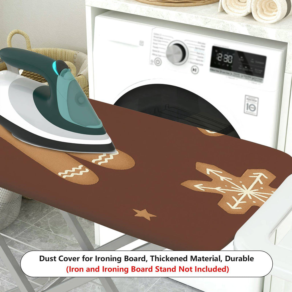 1-Piece Gingerbread Star Brown  Ironing Board Cover, Universal Size, Without Board