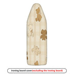 1-Piece Cute Bear Beige Striped  Ironing Board Cover, Universal Size, Without Board