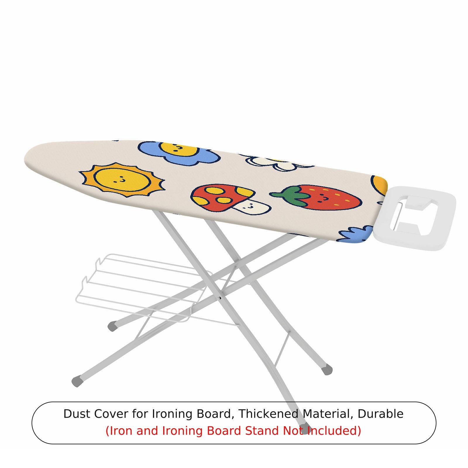 1-Piece Floral Strawberry Mushroom  Ironing Board Cover, Universal Size, Without Board
