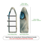 1-Piece Cat Eye Animal Print Blue  Ironing Board Cover, Universal Size, Without Board