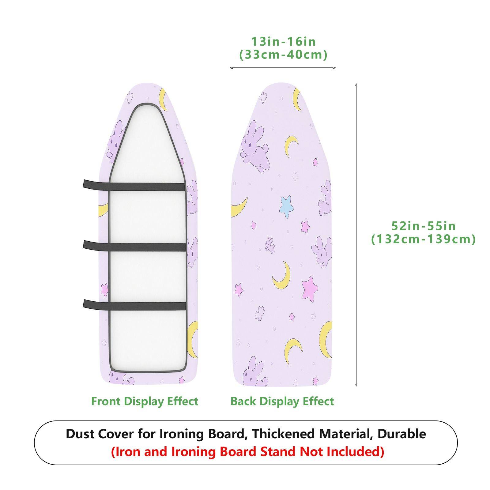 1-Piece Moon Star Rabbit  Ironing Board Cover, Universal Size, Without Board