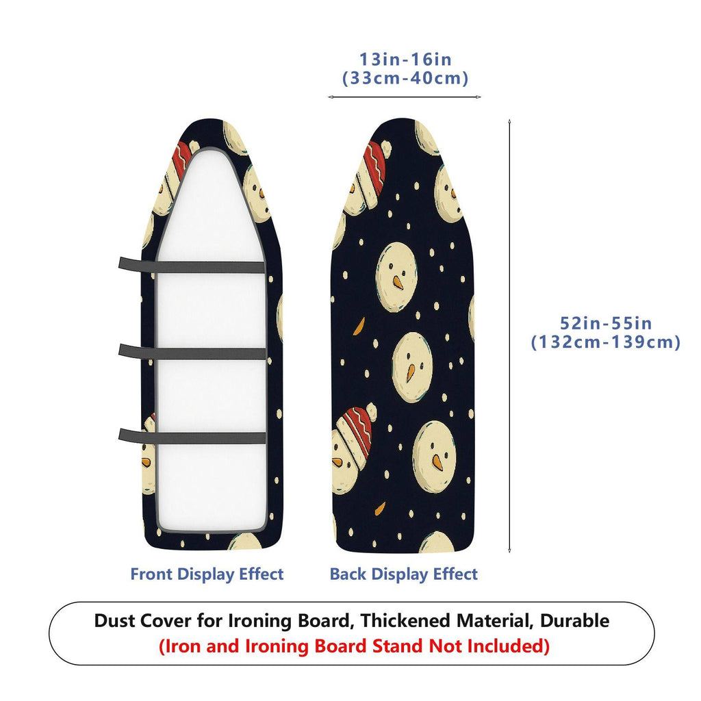 1-Piece Snowman Hat Christmas  Ironing Board Cover, Universal Size, Without Board