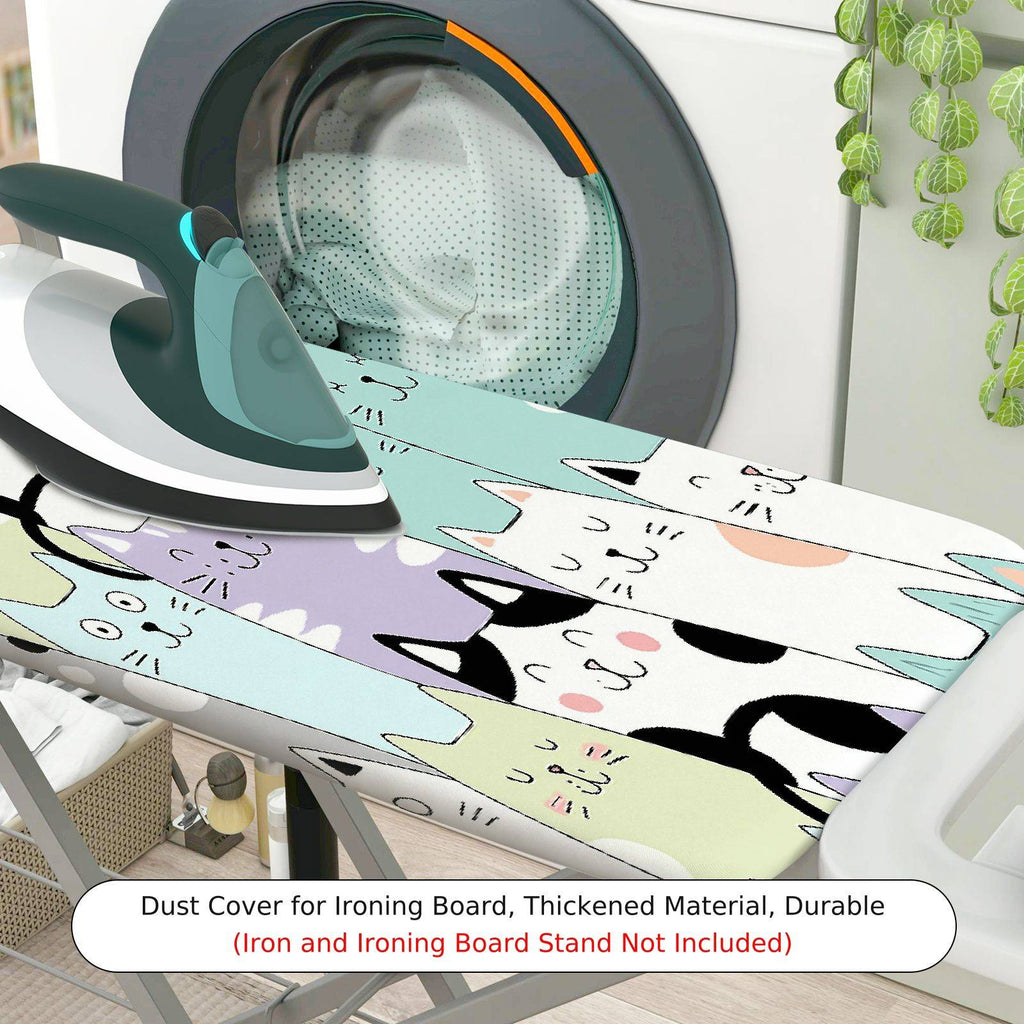 1-Piece Cute Cat Pattern Multicolor Fun  Ironing Board Cover, Universal Size, Without Board