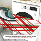 1-Piece Christmas Checkered Plaid  Ironing Board Cover, Universal Size, Without Board