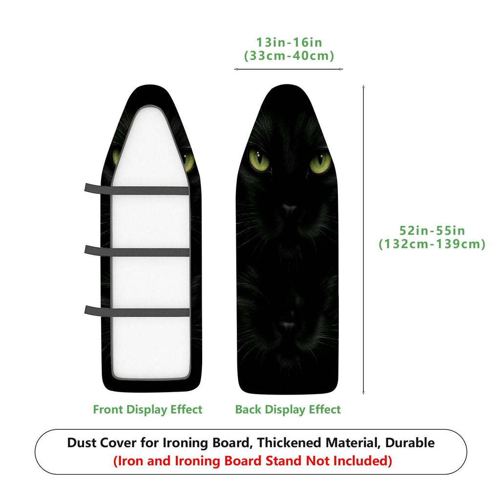 1-Piece Black Cat Halloween Eyes Mysterious  Ironing Board Cover, Universal Size, Without Board