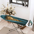 1-Piece Sleeping Cat Cozy Blue  Ironing Board Cover, Universal Size, Without Board