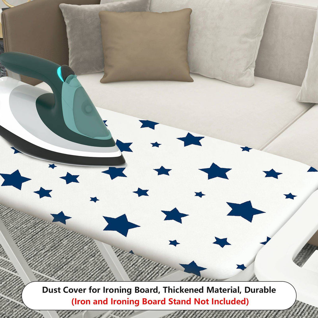 1-Piece Star Pattern Blue White  Ironing Board Cover, Universal Size, Without Board
