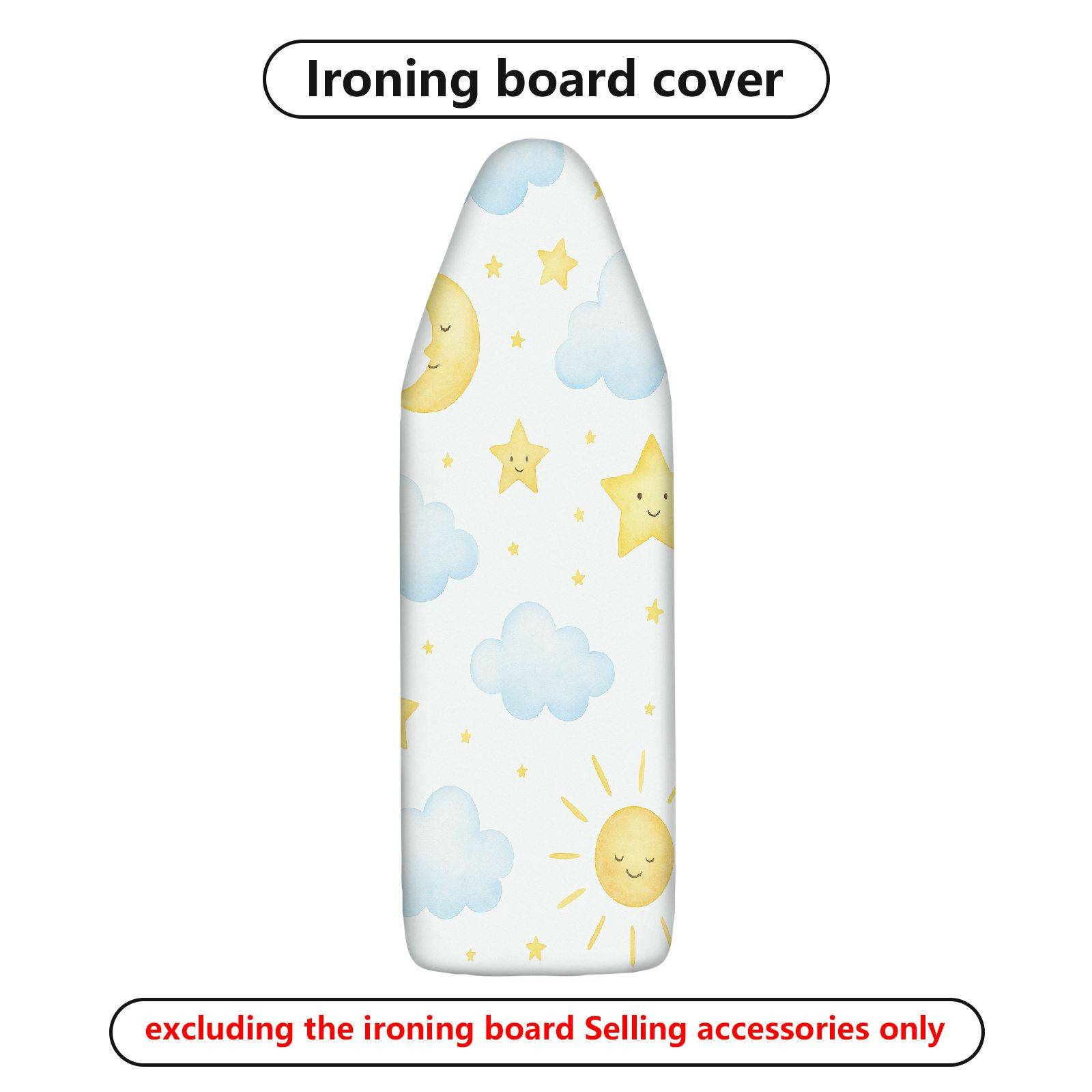 1-Piece Sun Moon Star  Ironing Board Cover, Universal Size, Without Board