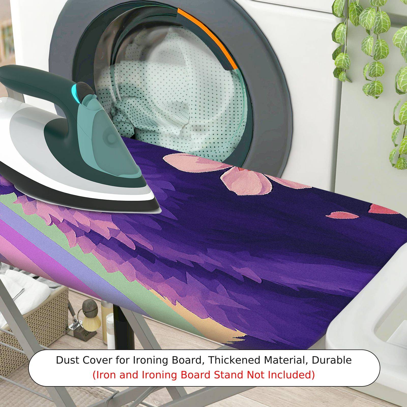 1-Piece Cat Floral Galaxy  Ironing Board Cover, Universal Size, Without Board