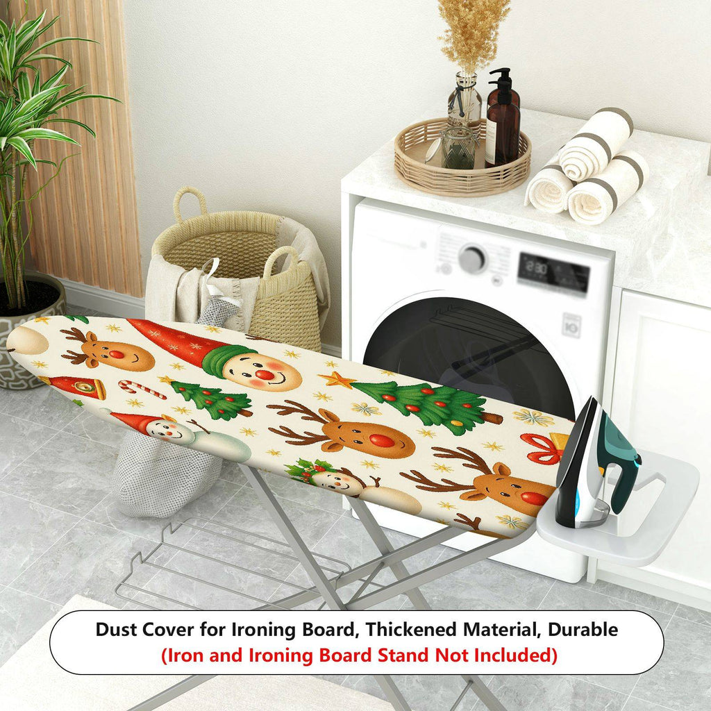 1-Piece Christmas Snowman Reindeer  Ironing Board Cover, Universal Size, Without Board