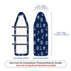 1-Piece Nautical Anchor Starfish Steering wheel  Ironing Board Cover, Universal Size, Without Board