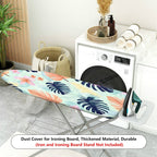 1-Piece Tropical Floral Leaves Pattern Pastel Colors  Ironing Board Cover, Universal Size, Without Board