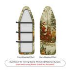 1-Piece Santa Claus Sleigh Reindeer Christmas  Ironing Board Cover, Universal Size, Without Board