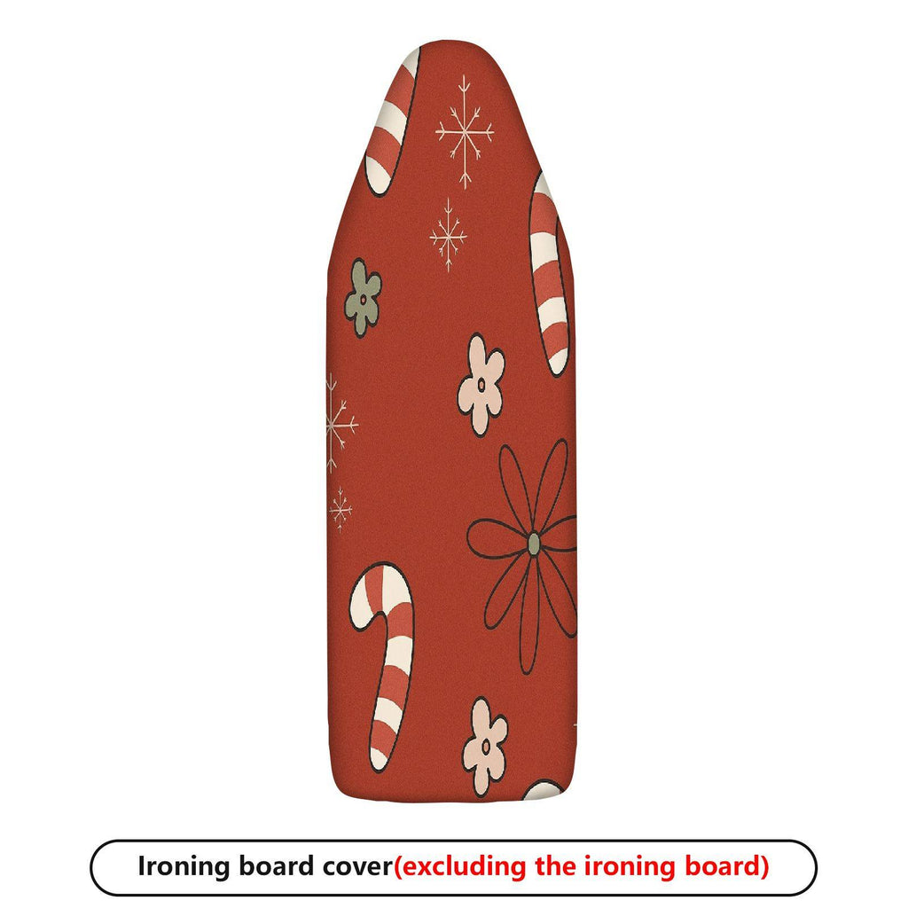 1-Piece Christmas Snowflake Candy Cane Flower  Ironing Board Cover, Universal Size, Without Board