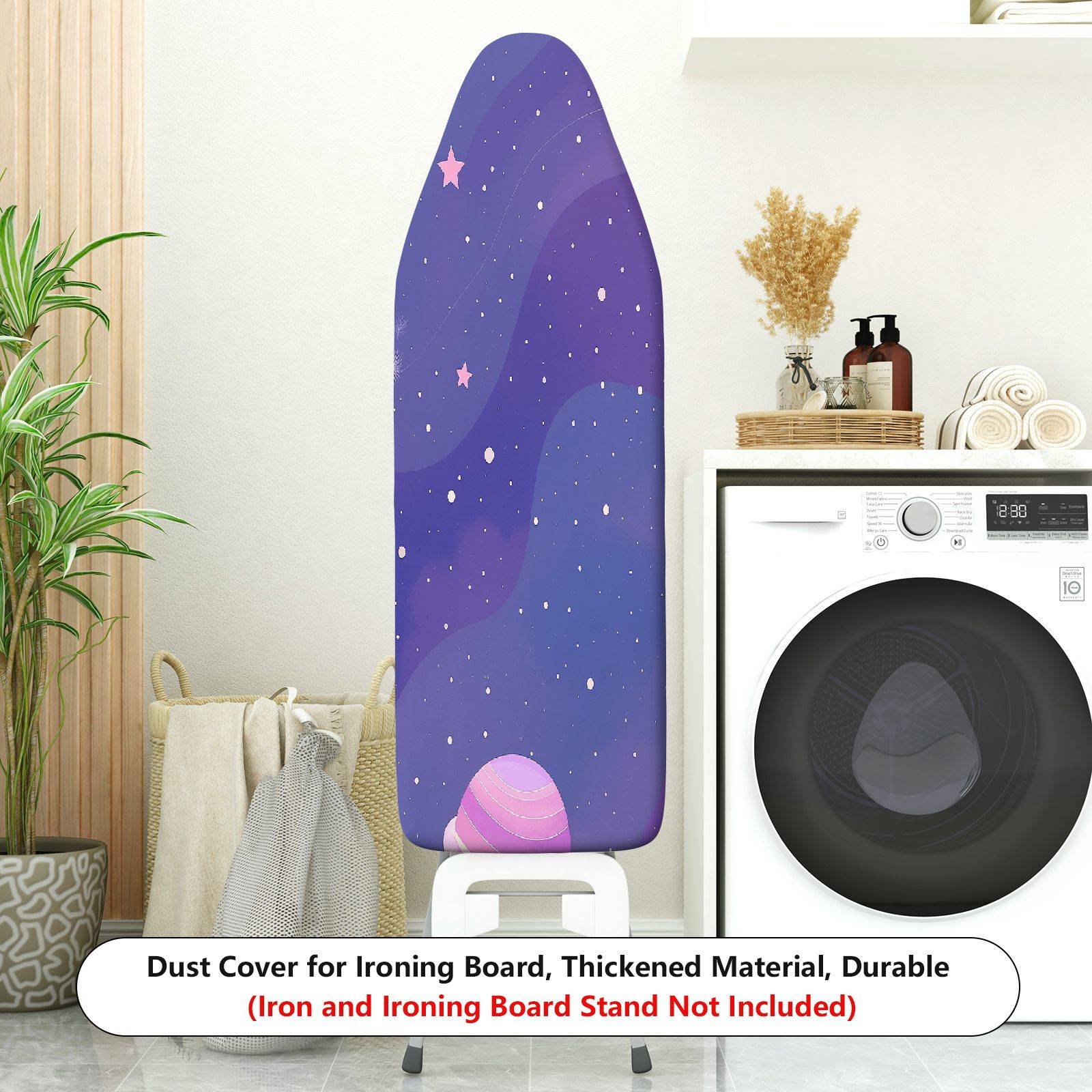 1-Piece Galaxy Stars Planet  Ironing Board Cover, Universal Size, Without Board
