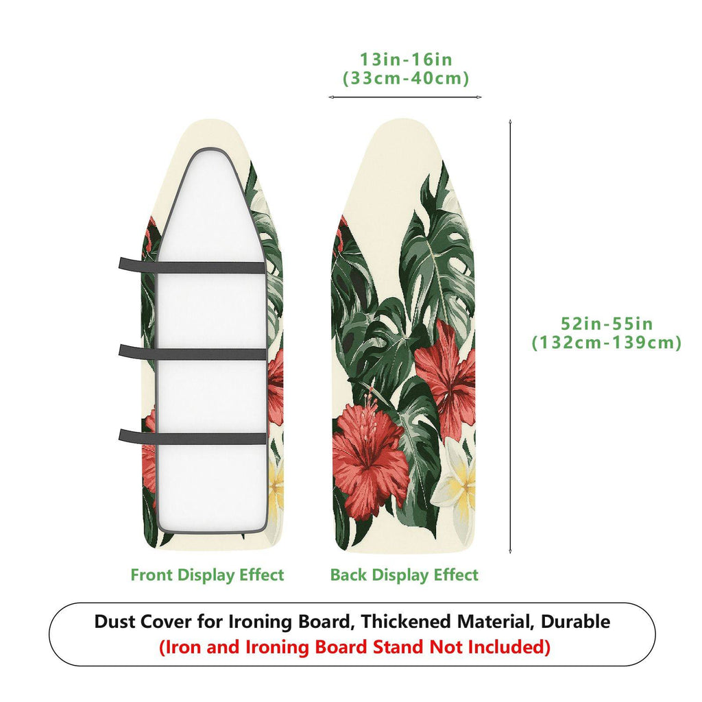 1-Piece Tropical Floral Hibiscus  Ironing Board Cover, Universal Size, Without Board