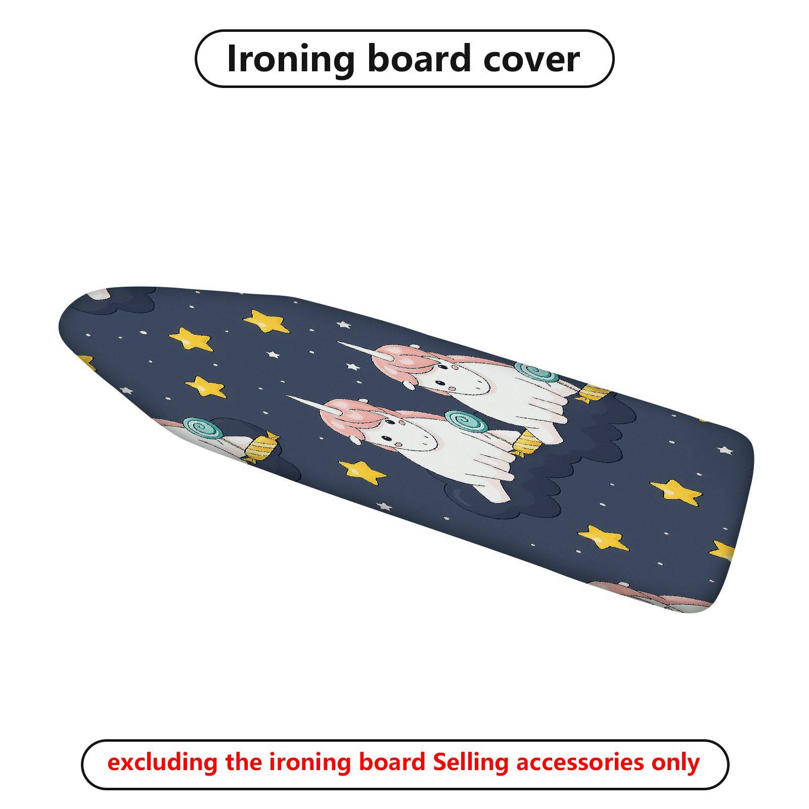 1-Piece Unicorn Star Galaxy  Ironing Board Cover, Universal Size, Without Board