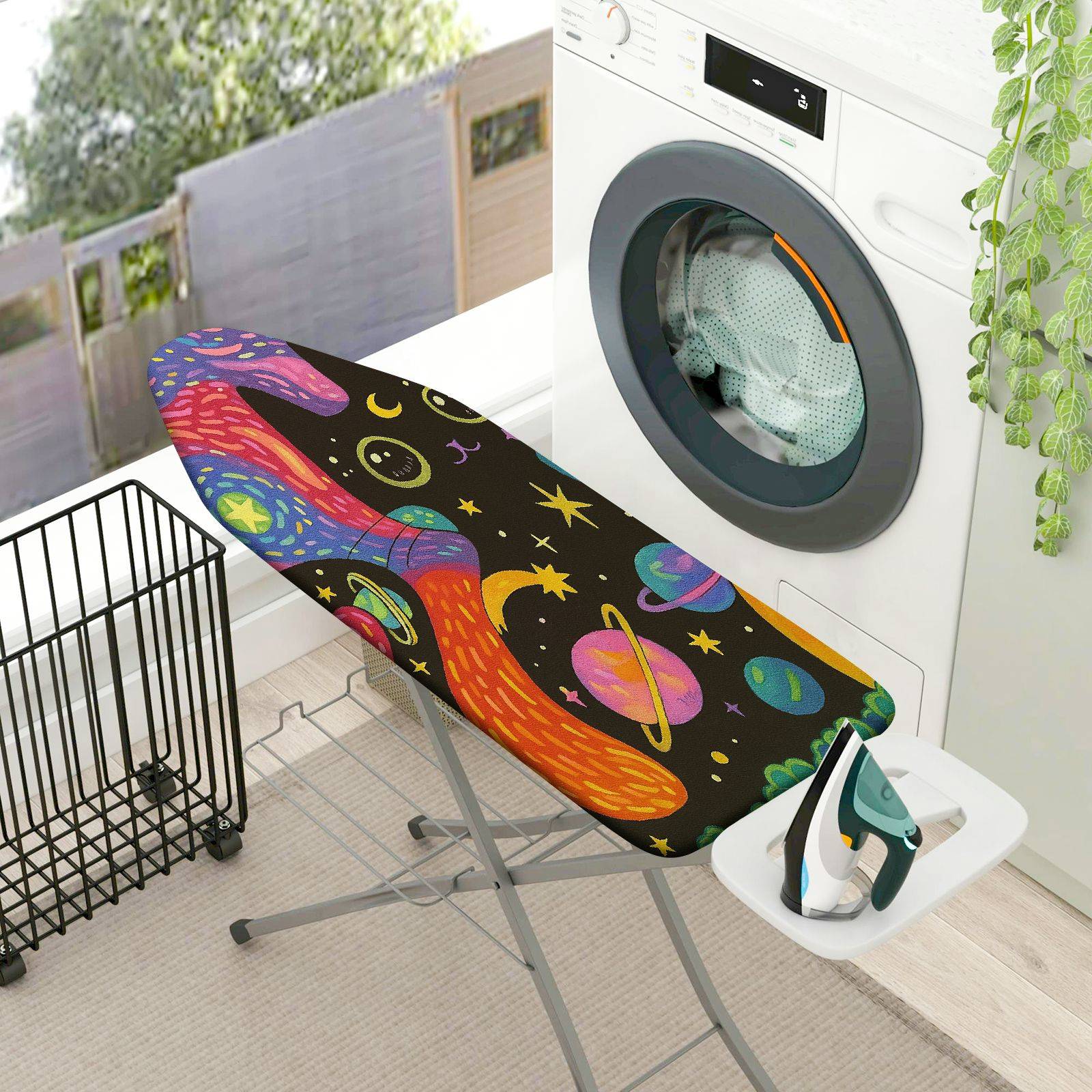 1-Piece Space Cat Galaxy  Ironing Board Cover, Universal Size, Without Board