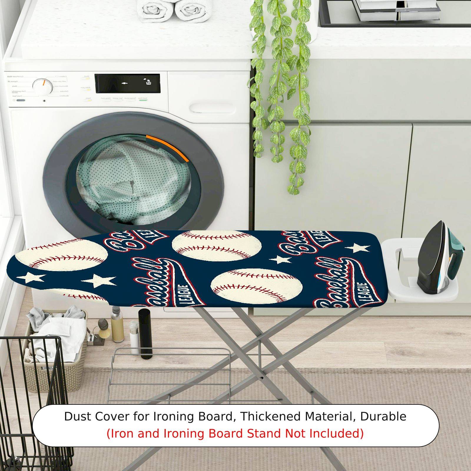 1-Piece Baseball Sports Stars  Ironing Board Cover, Universal Size, Without Board