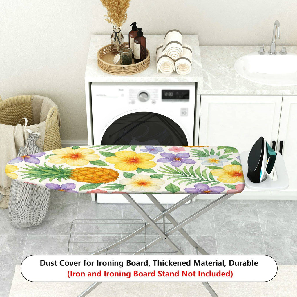 1-Piece Tropical Floral Pineapple  Ironing Board Cover, Universal Size, Without Board
