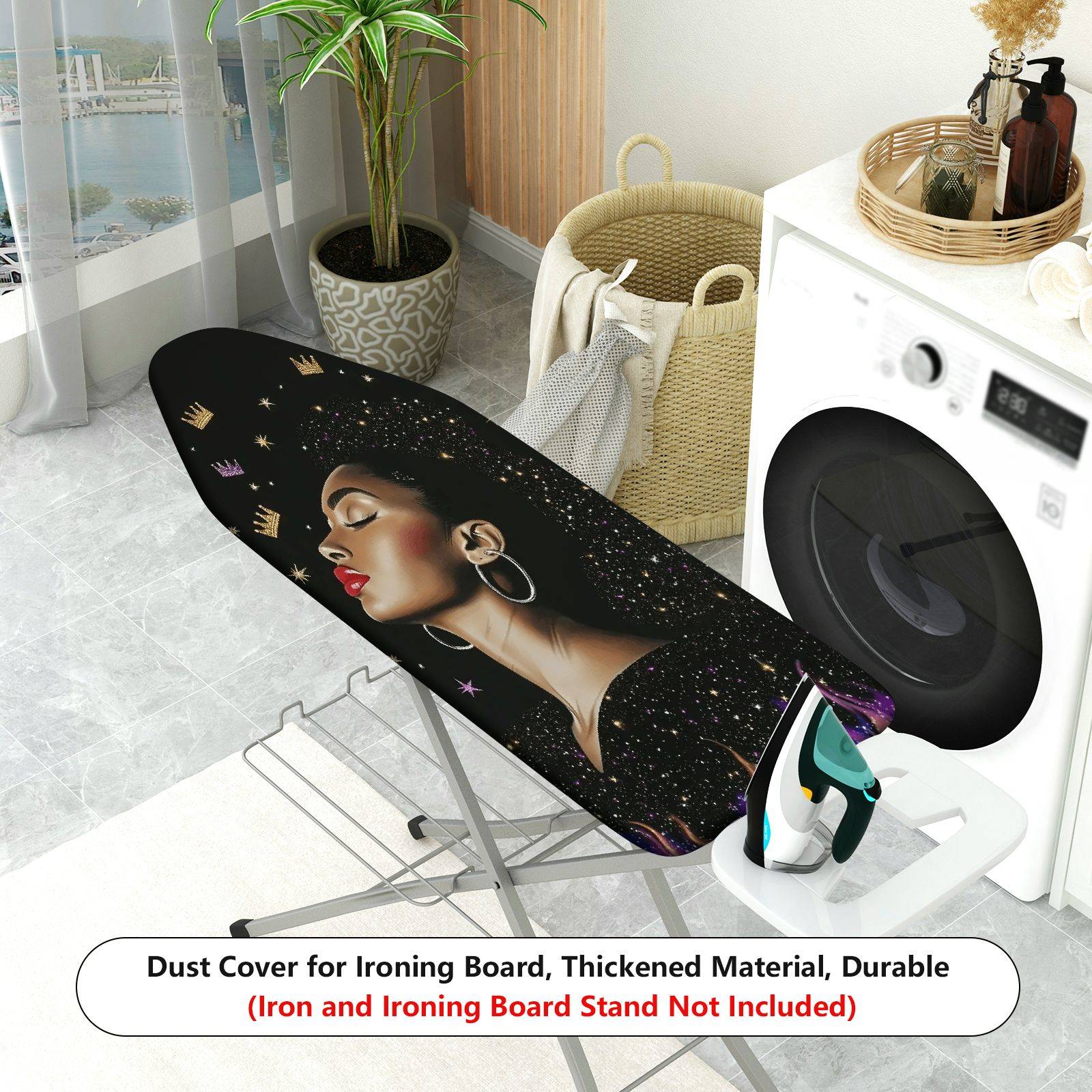 1-Piece Crown Starry Elegant  Ironing Board Cover, Universal Size, Without Board