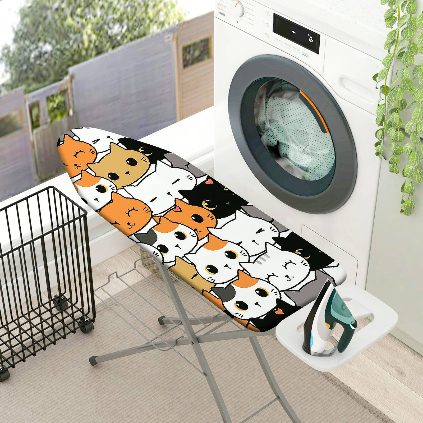 1-Piece Cute Cat Pattern  Animal  Ironing Board Cover, Universal Size, Without Board