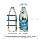 1-Piece Santa Claus Reindeer Snowflake  Ironing Board Cover, Universal Size, Without Board