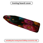 1-Piece Black Cat Floral Art  Ironing Board Cover, Universal Size, Without Board