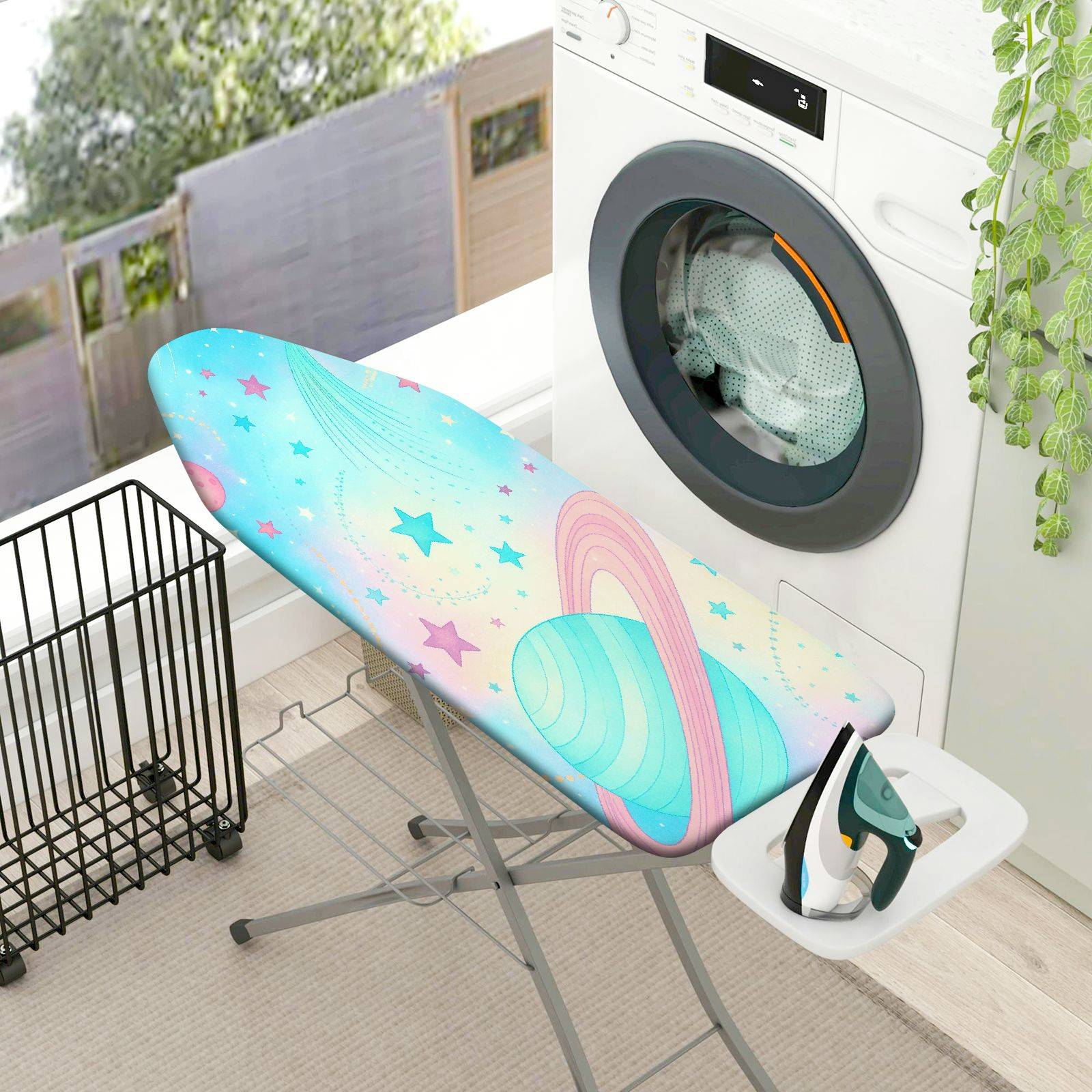 1-Piece Star Planet Space  Ironing Board Cover, Universal Size, Without Board