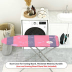 1-Piece Floral Striped Pink  Ironing Board Cover, Universal Size, Without Board