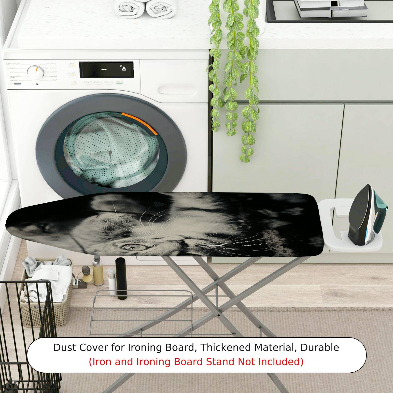 1-Piece Lion Feline Animal  Ironing Board Cover, Universal Size, Without Board