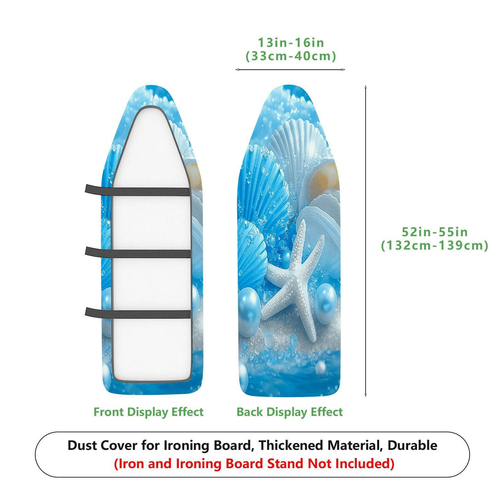 1-Piece Shell Starfish Ocean  Ironing Board Cover, Universal Size, Without Board
