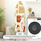 1-Piece Christmas Snowman Milk Cookies  Ironing Board Cover, Universal Size, Without Board
