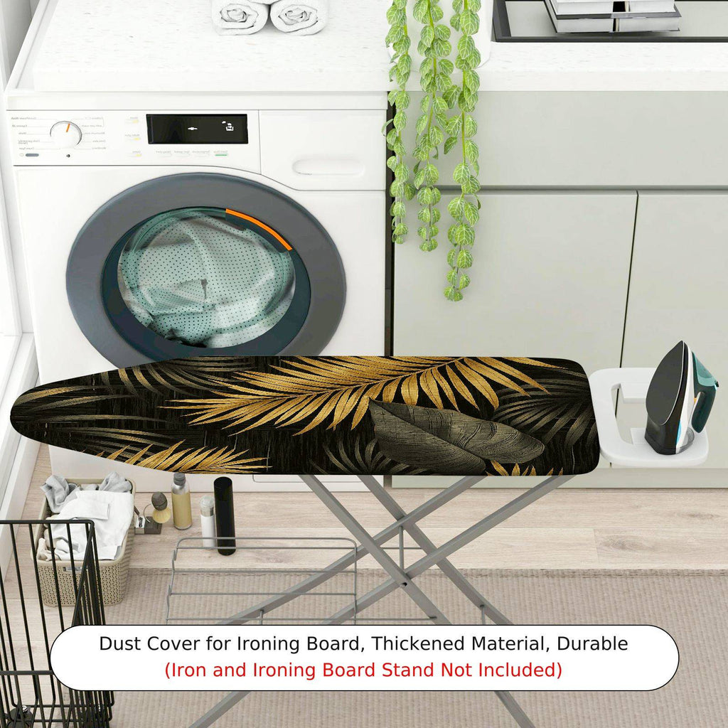 1-Piece Tropical Leaf Exotic Jungle  Ironing Board Cover, Universal Size, Without Board
