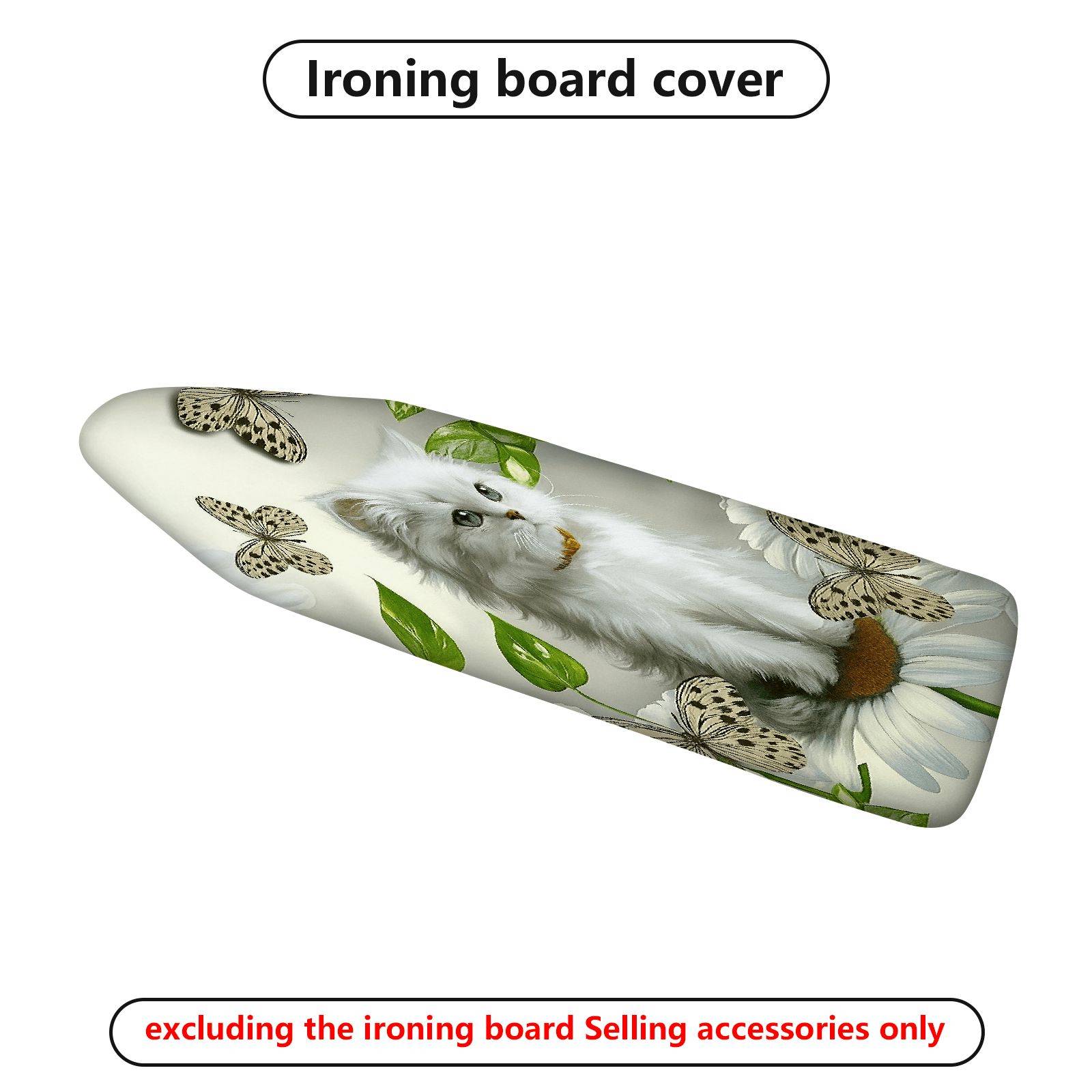 1-Piece Cat Butterfly Floral  Ironing Board Cover, Universal Size, Without Board