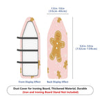 1-Piece Christmas Gingerbread Snowflakes  Ironing Board Cover, Universal Size, Without Board