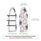 1-Piece Star Pattern Lucky Text Purple  Ironing Board Cover, Universal Size, Without Board