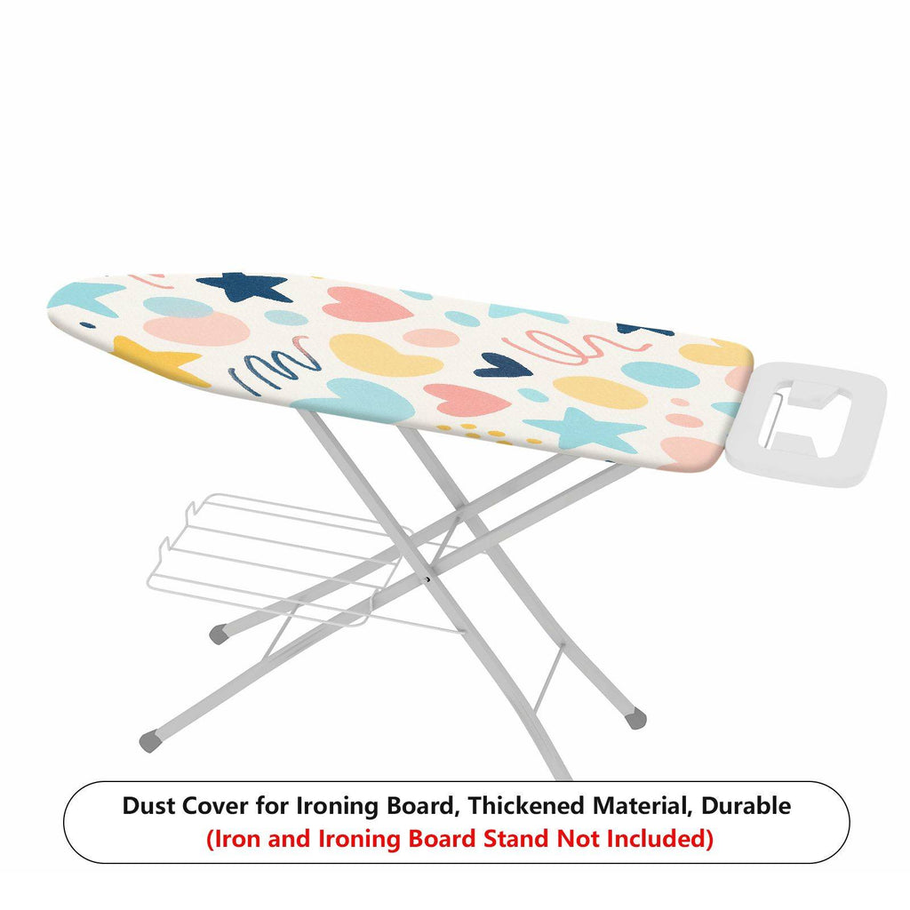 1-Piece Star Heart Pattern Abstract Shapes  Ironing Board Cover, Universal Size, Without Board