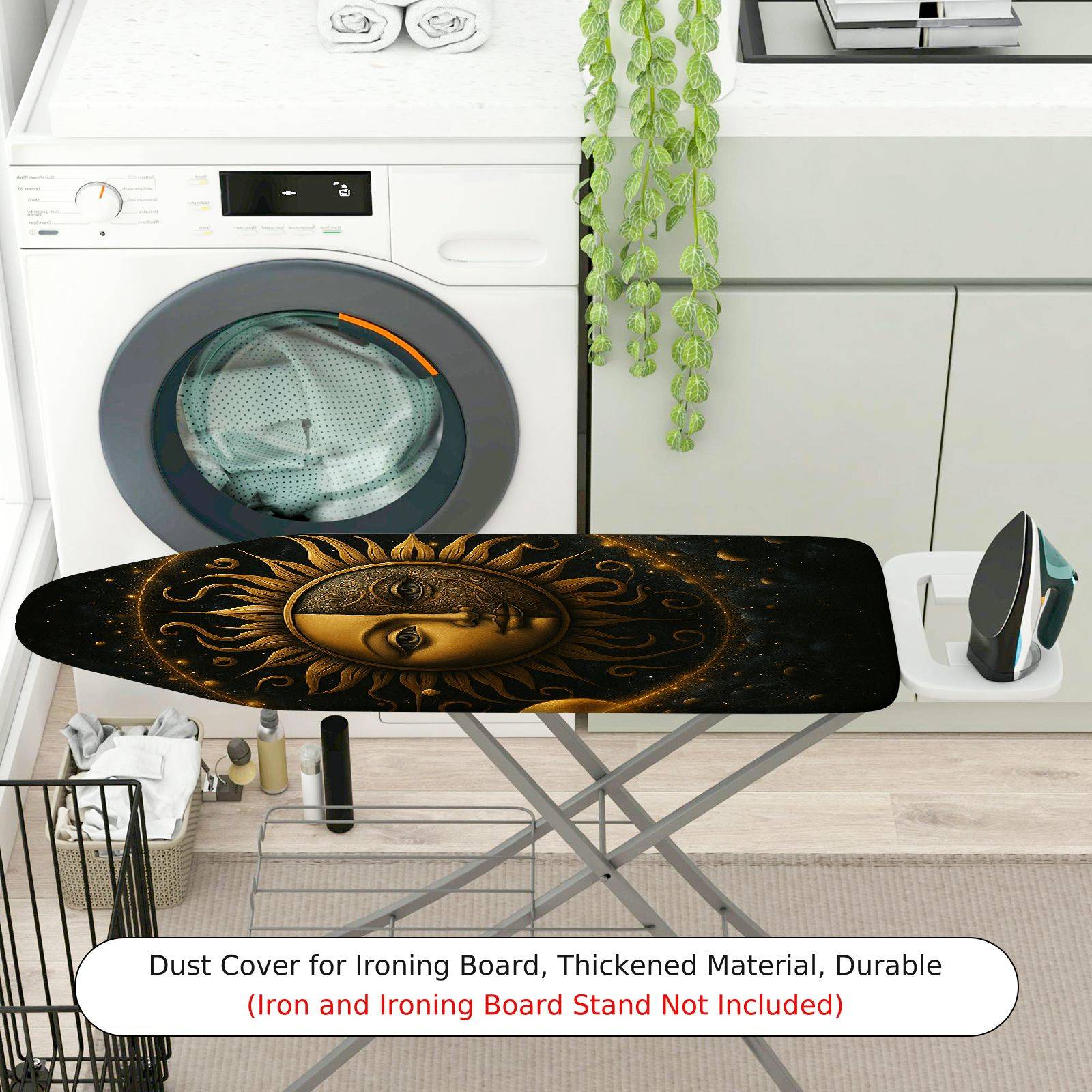 1-Piece Sun Moon Stars  Ironing Board Cover, Universal Size, Without Board