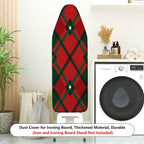 1-Piece Red Green Plaid Christmas  Ironing Board Cover, Universal Size, Without Board