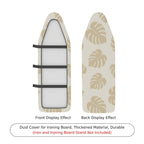 1-Piece Tropical Leaf Beige Pattern  Ironing Board Cover, Universal Size, Without Board