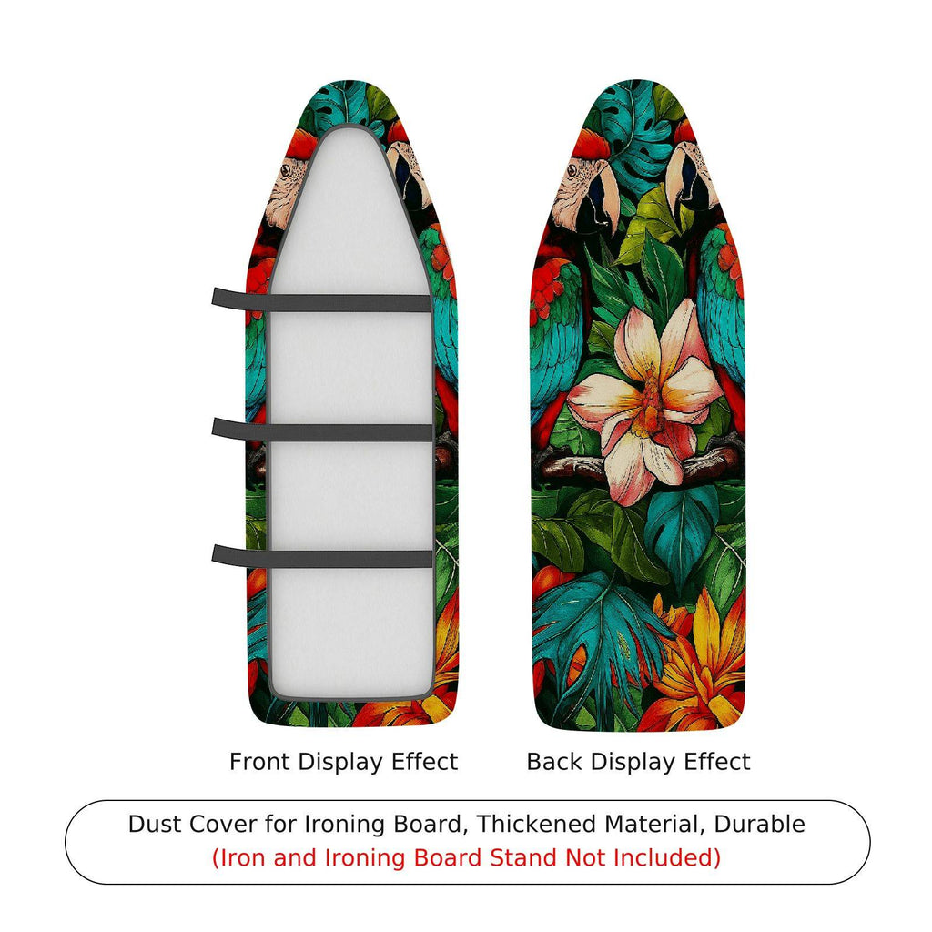 1-Piece Tropical Parrot Flower  Ironing Board Cover, Universal Size, Without Board